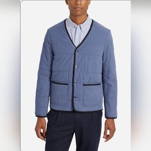 O.N.S. Clothing Crescent Mini Cord Men's Quilted Snap Jacket in Vintage Indigo M